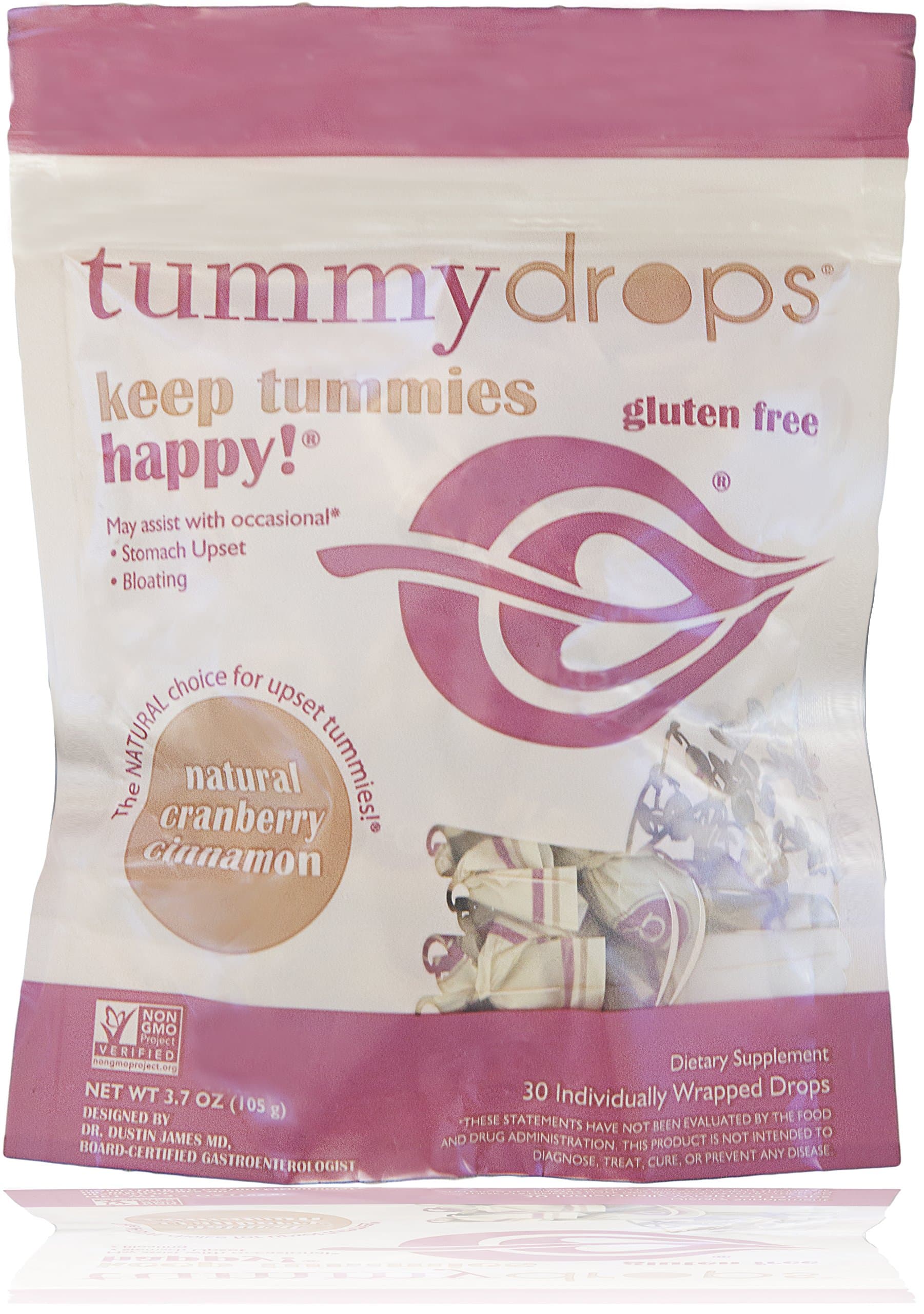 Tummydrops, Natural Cranberry Cinnamon, 30 Drops