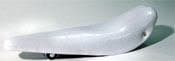 White Metallic Banana Seat Stingray Saddle