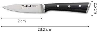 Tefal Ice Force Stainless Steel Paring Knife 9cm, Premium Design, Ideal for Peeling, K2320514, Silver/Black