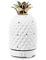 Design Accents Essential Oil Diffuser - Aromatherapy Ceramic Home Decor Cover Aroma Diffuser 100ml, White