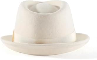 Home Prefer Men's Wool Felt Winter Hat Short Brim Fedora Hat