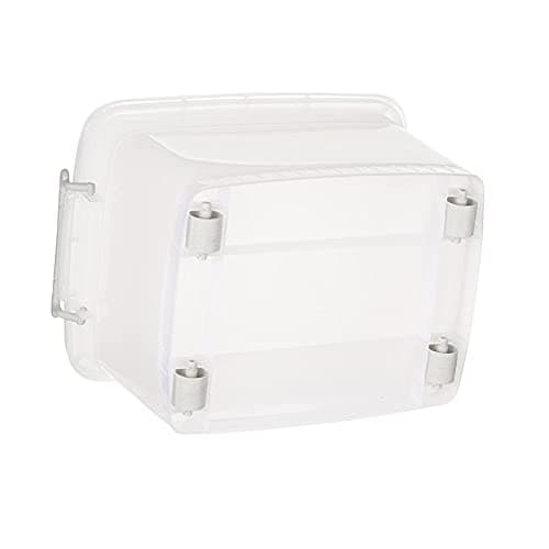 - Now & Zen 35 Litre Pack of 2 Multipurpose Stackable Plastic Storage Container Box With Wheel, Lid & Handle | Dimensions: (LxWxH): (46 x 35 x 27) CM, Semi-Transparent"