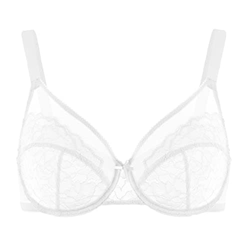 HSIA Minimizer Bras for Women Enchante Full Coverage Underwire Bras Plus Size Lifting Floral Lace Bra for Heavy Breast