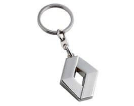 Chrome 3D car logo keyring / keychain for RENAULT