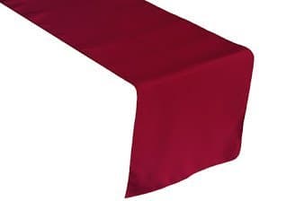 BROWARD LINENS 14" Wide by 120" Long Polyester Poplin Table Runner, Cranberry