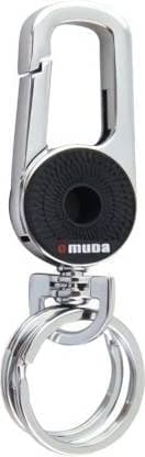 Omuda Hook Locking Silver Metal key ring Key chain for Bike Car Men Women Keyring