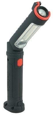 Linked Supply Rechargeable J2500-HLI Redashe Angled Rechargeable Torch for Work with Rotating Pivoting Head Magnetic Base and Top Hook, 4 Hours Run Time Aluminum and ABS Plastic Includes Strip Extra Slim Light Wand for Hard to Reach Areas