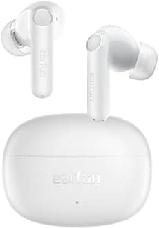 EarFun Air Life Wireless Earbuds, 12mm Driver with Deep Bass, Bluetooth 5.4 in-Ear Earbuds, 4 Mics AI ENC Call, 35H Playtime, 30 Preset EQs Via App, Comfortable Fit, Fast Charging, IPX5, White