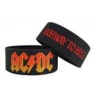 AC/DC 1" Wide Silicone Bracelet - Highway To Hell