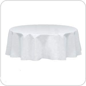 Joyfull Linen-look 84" Round Table Cover, Disposable