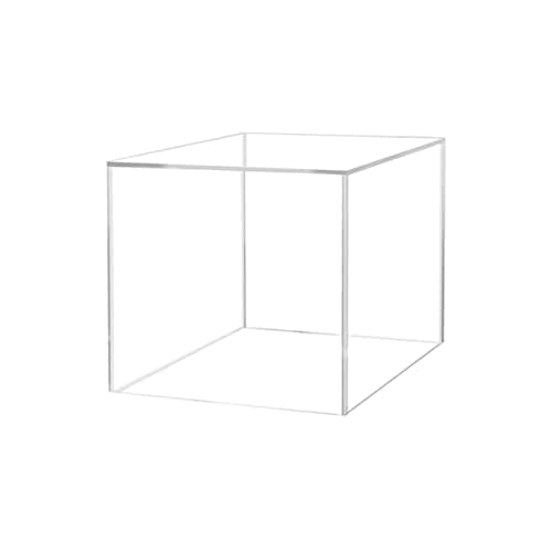 5" Acrylic Display Riser Box with One Open Side No Lid Versatile Clear Square Lucite Retail Merchandise Storage Bin or Product Platform No Assembly by Marketing Holders