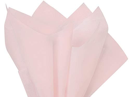 Blush Pink Tissue Paper Squares, Bulk 24 Sheets, Premium Gift Wrap and Art Supplies for Birthdays, Holidays, or Presents by Feronia packaging, Large 20 Inch x 26 Inch
