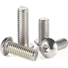 M4 X 6mm(0.6 cm) thread Length 202 grade Stainless Steel allen Button Head machine Screws - 5 Nos