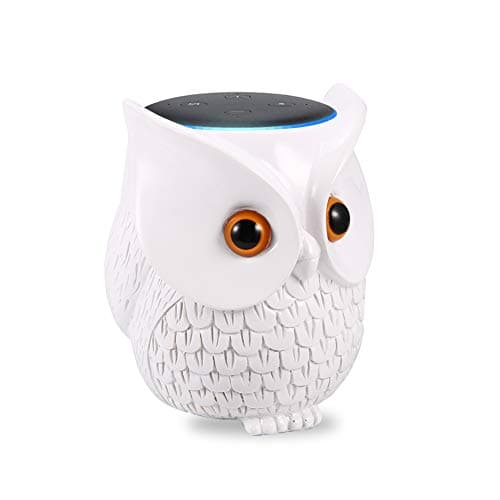 Echo Dot Case, Owl Statue Echo Dot Holder for Echo Dot 2nd and 1st Generation, Cartoon Decor Echo Dot Holder Skin Cover Table Stand