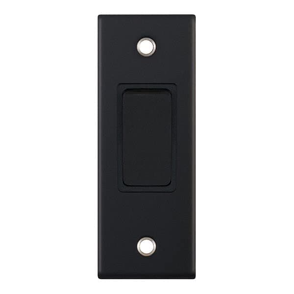 Selectric 10A 2 Way Matt Black Architrave Switch (Black, Toggle, Indoor Electrical Lighting and Fan Control, BS EN 60669-1, 5M Range, 5 Years Guarantee, 2.5x33x90mm)