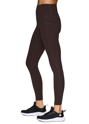 RBX Active Women's Ultra Soft Solid Workout Running Yoga Leggings with Pockets