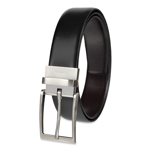Calvin Klein Men's Reversible Belt, Deep Black/Brown, Medium