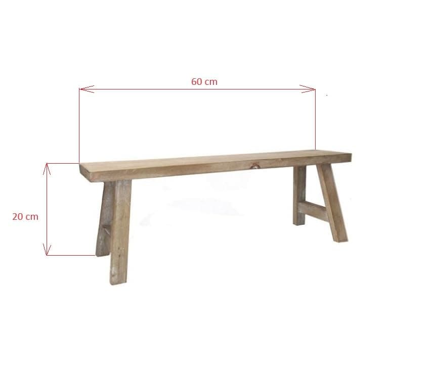 Gisela Graham Rustic Decorative Use Only Bench 60 x 20 x 22 cm