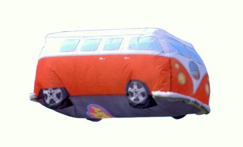 Sky Kandy Cool Campervan 3D Windsock in classic red/white finish