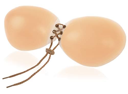Fantasy Strapless Backless Drawstring Push Up Silicone Bra - Nude N01 Light