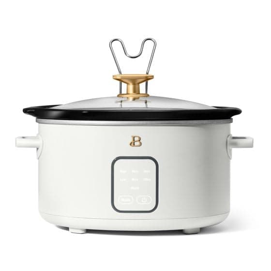 Beautiful~4Qt Slow Cooker with Touch-Activated Display, (White Icing) by D'rew-Barry'more
