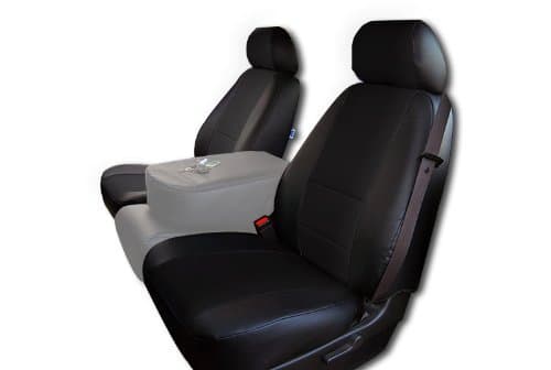 Chevy Silverado 2014 ~ 2019 Artificial Leather Custom fit Front seat Cover (Black)