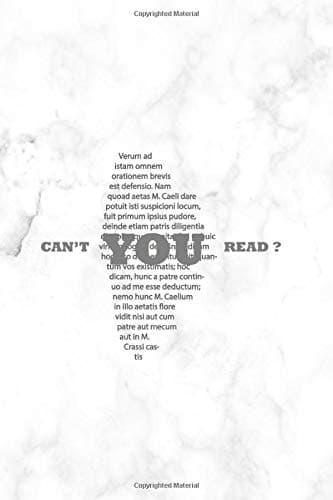 Can't you read ?: Journal for your notes and takeways.