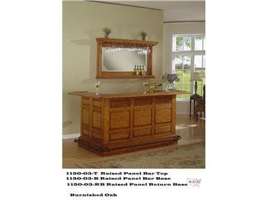 ECI Furniture Raised Panel Return Bar Front Base, Burnished Oak
