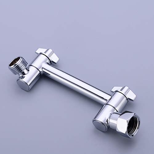HANEBATH 4 Inch Brass Shower Head Combo Adjustable Height Arm Mount ,Chrome