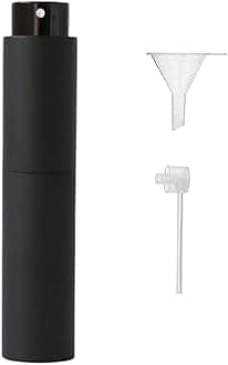 - AstonAndia 10ml Perfume Refill Bottle Refillable Perfume Bottle Mini Travel Empty Glass Spray Bottle with Extractor Pump,Funnel(Black)