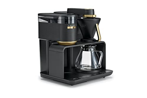Melitta EPOS Pour Over Coffee Machine with Grinder: Unique Brewing System & Innovative Design, Black and Gold