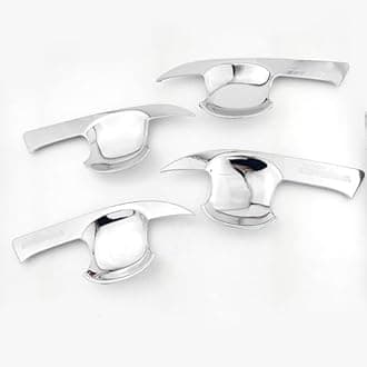 Chrome Door Handle Cover Trim and Door Bowl Cap for Toyota Corolla 2019-2025 Accessories Exterior Decor (2 Smart Enter Holes)