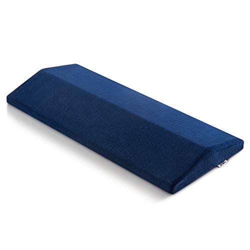 Jiaao Memory Foam Lumbar Support Pillow Soft Sleeping Pillow for Lower Back, Leg, Knee & Hip Pain Relief, Orthopedic Bed Cushion for Back & Side Sleepers, Including Remoable Cover with Zipper,Navy