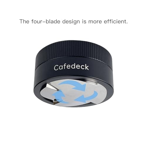 Automatic Gravity Coffee Powder Distributor with Stainless Steel Base, Espresso Tamper and Coffee Tamper Tool, Durable Barista Accessories for Espresso Machine (53mm)