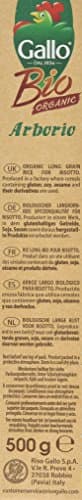 Riso Gallo Organic Arborio Risotto Rice, 500 g (Pack of 12)