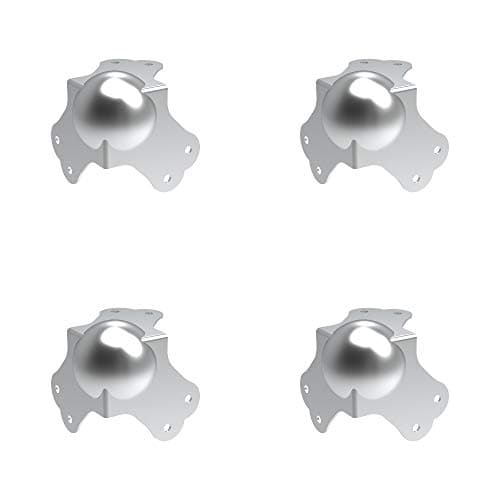 Penn Elcom Flight Case Large Ball Corner (Set of 4) Top/Male | Zinc Finish | DJ/Audio/Sound Box (6.57 * 6.57 * 6.57 cm) Round Angle Edge | Case Protection with 6 Holes | Easy to Fit