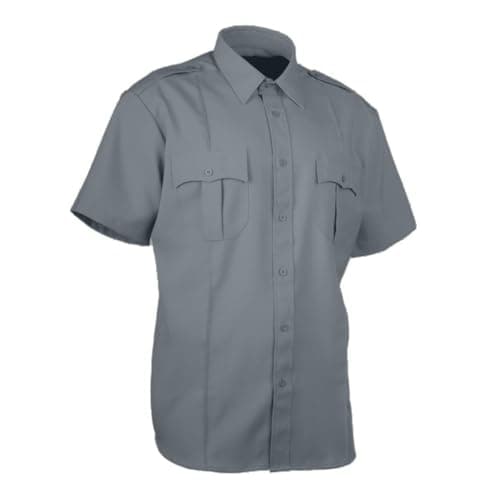 First Class 100% Polyester Short Sleeve Men's Uniform Shirt White