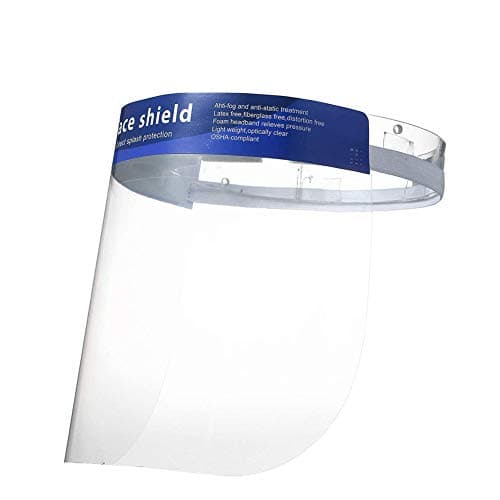 【US stock 50 pcs】Adjustable Full Face Protective Reusable Safety Face Shield Daily Protection Transparent Visor Prevent Splashing Facial Cover for Men/Women(For Daily Use)