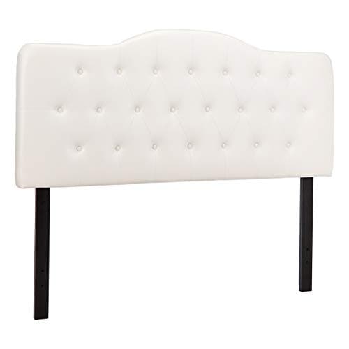 First Hill Upholstered Tufted Headboard, 62 x 4 x 58 inches, WHITE