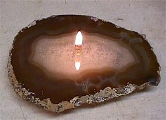 Agate Rock Oil Candle - Natural