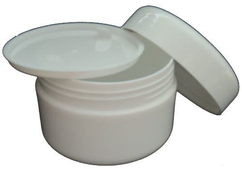 10 x 3.88oz (100ml) Empty White Plastic Cosmetic Jars with inner Lids | For Creams/Balms/Ointments/Craft materials | Made of Cosmetics grade PP (Polypropylene)