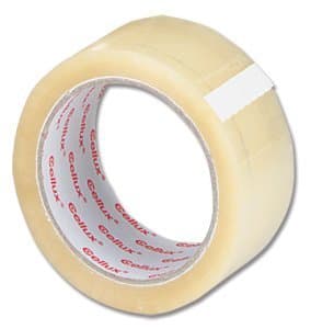 6x Clear Buff Parcel Packing Tape - 48mm x 66m