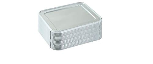 Disposable Steam Table Lids for Baking, Roasting, Broiling, Cooking , Storage Aluminum Foil Steam Table Pans Lids, Half Size Deep, 9x13 Pans Pack Of 30