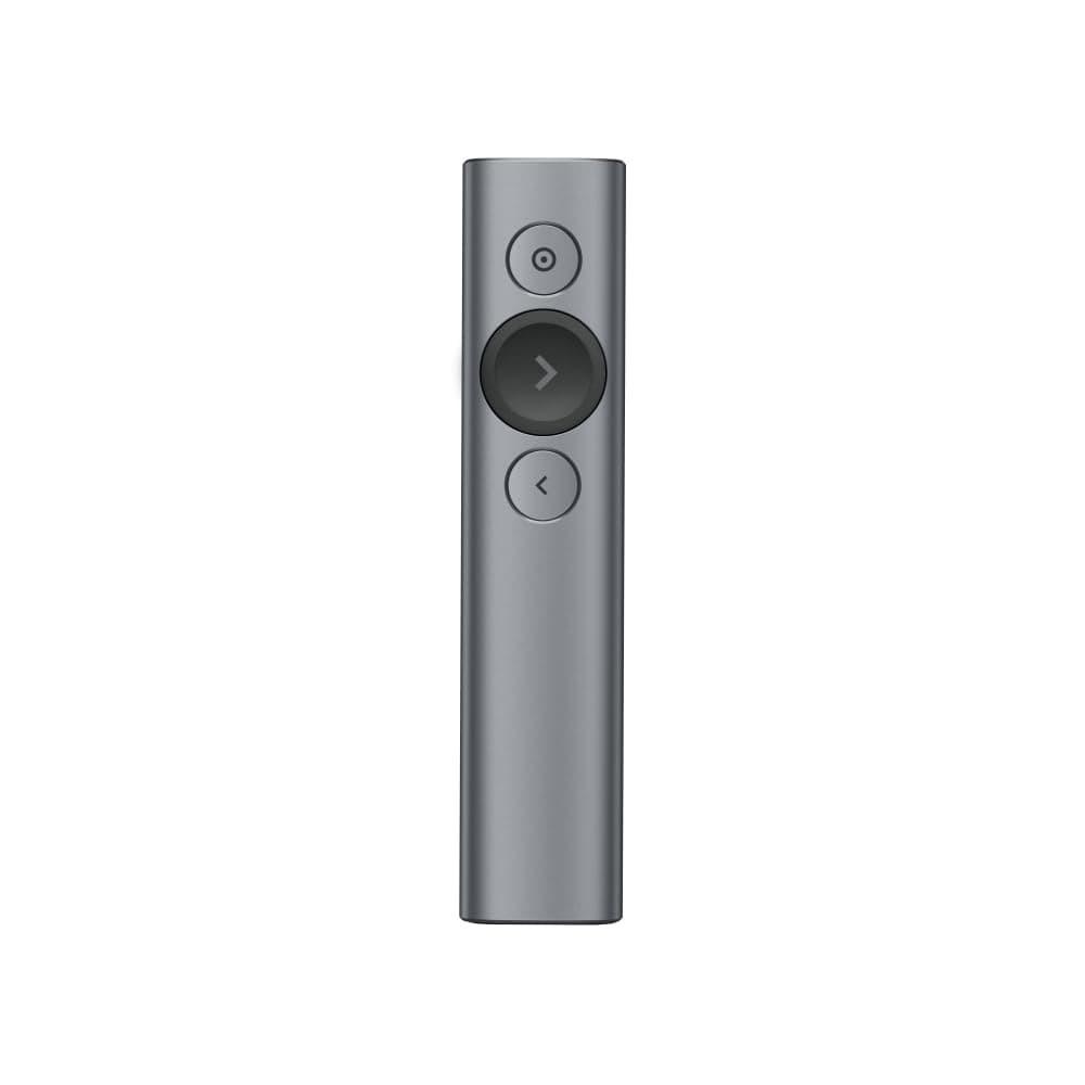 Logitech Spotlight Presentation Remote - Universal Wireless Presentation Clicker with Laser Pointer, Advanced Digital Highlighting, Bluetooth, 30 m Range and Quick Charging - Slate