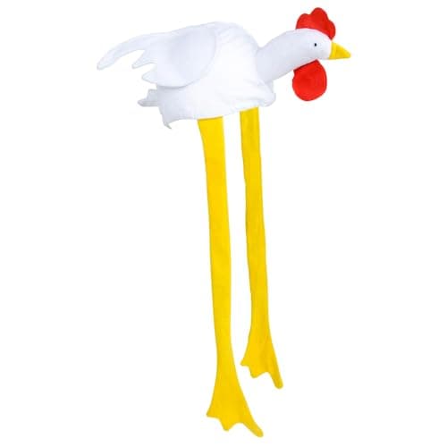 Rhode Island Novelty Chicken Hat, White/Yellow