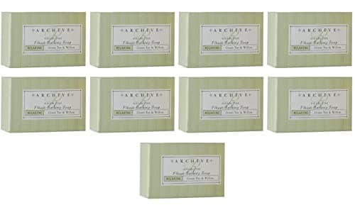 Archive Essentials Green Tea & Willow Bath Soap 2.25oz Each, Set of 9
