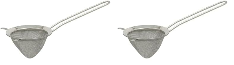 HIC Kitchen Double-Ear Conical English Tea Strainer, 18/8 Stainless Steel, 3-Inch (Pack of 2)