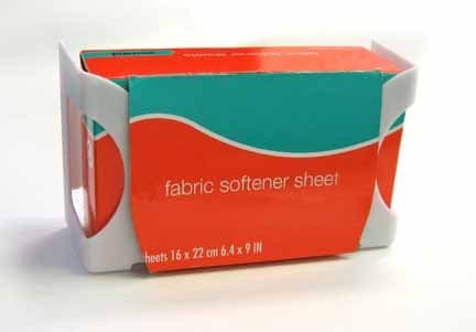 DRYER SHEET CADDY Fabric Softener Sheet Box Holder (White)