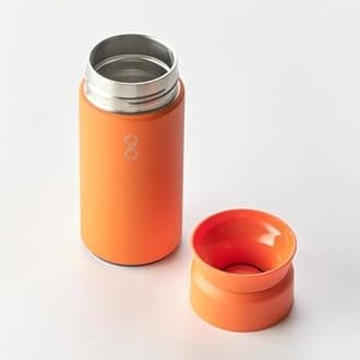 Ocean Bottle Brew Flask 12 oz | Insulated Travel Flask for Hot & Cold Drinks | Recycled Stainless Steel | Sustainable, Eco Friendly Gift (Sun Orange)