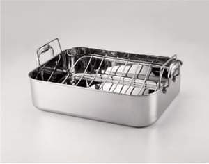 Anolon Accessories 16-Inch Rectangular Stainless Steel Roaster with Rack